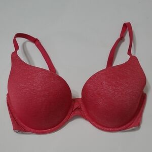 Victoria's Secret Heathered Red & Grey Perfect Shape Bra 34D